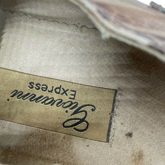 Funky Oxford Dress Shoes Vintage Giavanni Express Men Cream Brown Leather SZ 12 main image 5